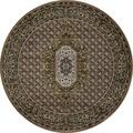 Art Carpet 5 Ft. Arbor Collection Downton Woven Round Area Rug, Brown 21452